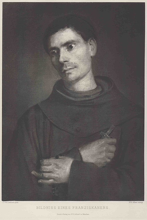 Bildnis eines Franziskanermönchs, 1866, Franz von Lenbach