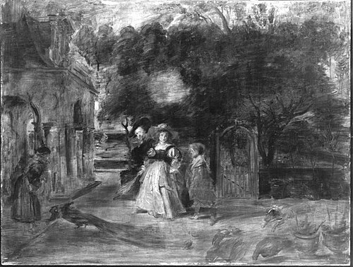Rubens und seine zweite Frau im Garten (nach Rubens), , Franz von Lenbach