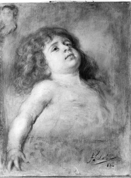 Kleines, rothaariges Mädchen, 1882, Franz von Lenbach