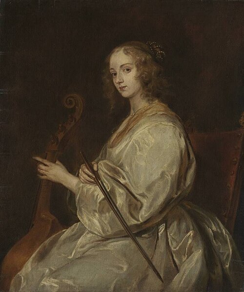 Portrait of a woman playing the viola-da-gamba, 1866, Franz von Lenbach
