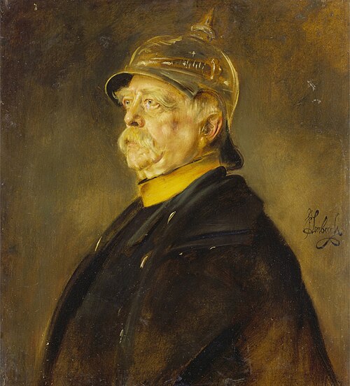 Portrait of Bismarck as officer, 1900, Franz von Lenbach