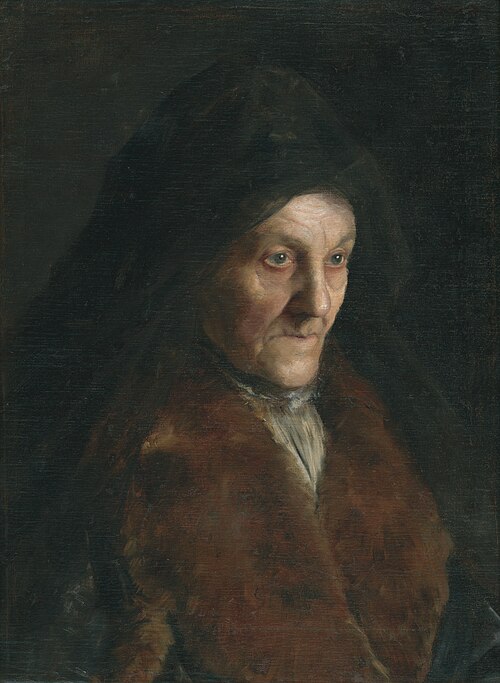 Portrét stareny, 1880, Franz von Lenbach