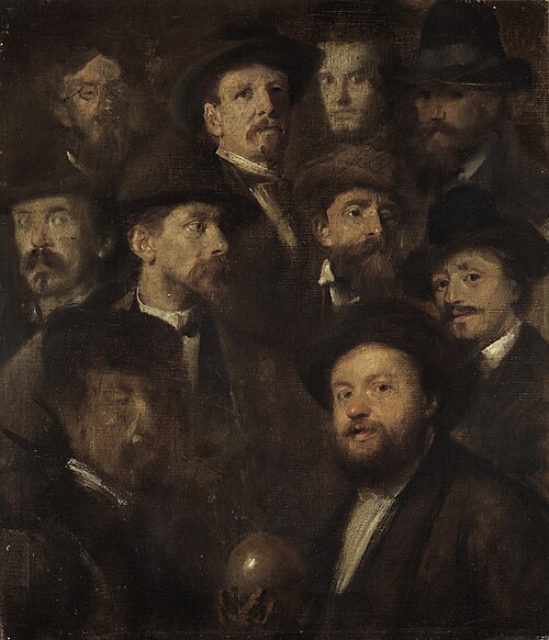 Kegelgesellschaft – Zehn Künstlerporträts, 1862, Franz von Lenbach