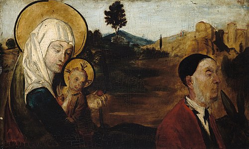 Flucht nach Ägypten, mit Baron Karl Eduard von Liphart als Joseph, , Franz von Lenbach