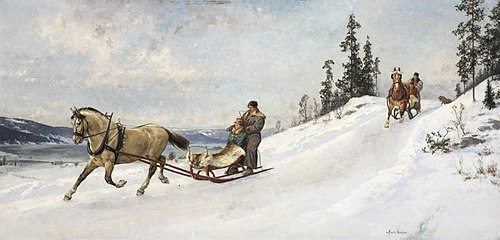 Vinterutflukt, 1920, Axel Ender