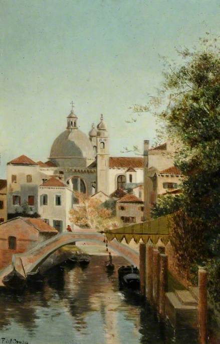 Canal with a Bridge, 1877, Federico del Campo