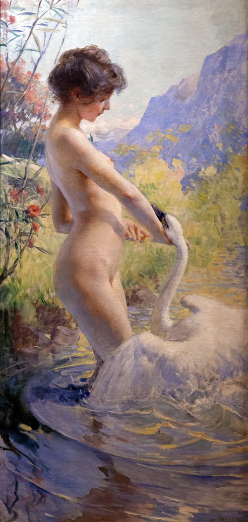 Léda et le cygne, 1901, Antoine Calbet