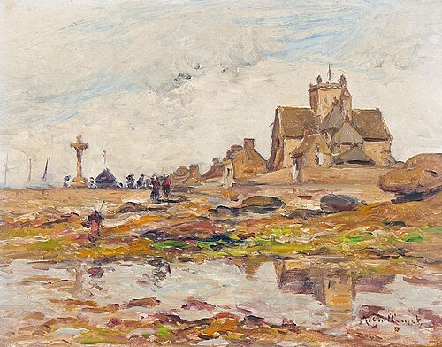 Barfleur, l'église, 1882, Antoine Guillemet