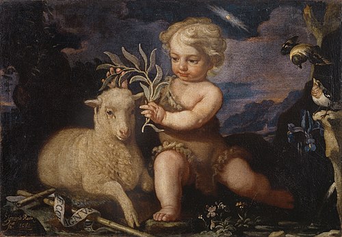 The Infant Saint John the Baptist with the Lamb, 1681, Francisco Ignacio Ruiz de la Iglesia