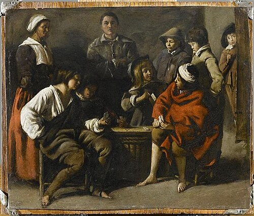 Les petits joueurs de cartes, 1650, Antoine Le Nain