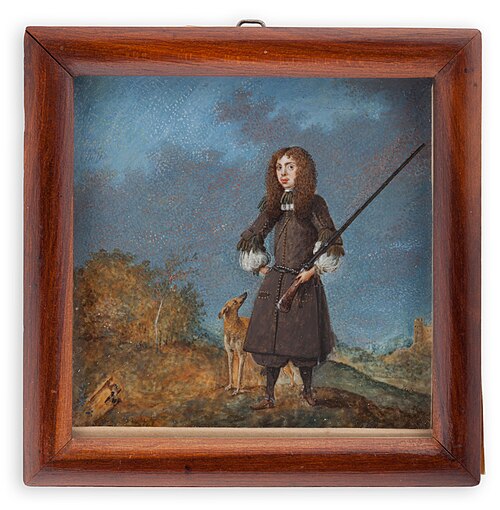Hunter (Karl XI?) with his dog, , David von Krafft