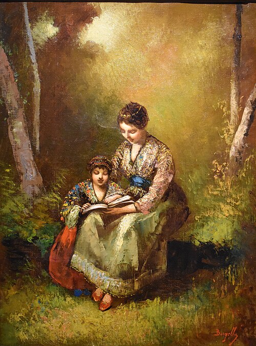 La lecture, 1900, Frédéric Borgella