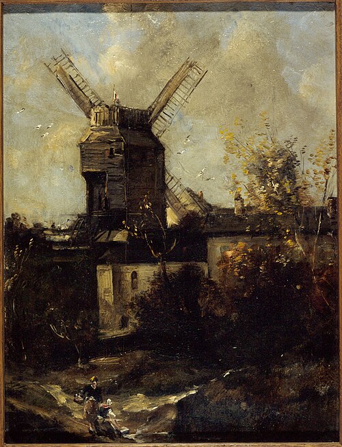 Le Moulin de la Galette, à Montmartre, 1861, Antoine Vollon
