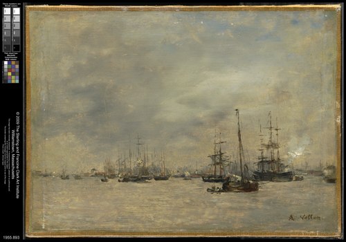 Harbor Scene, 1871, Antoine Vollon
