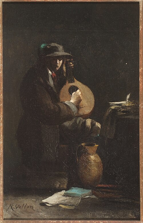 Joueur de luth, 1867, Antoine Vollon
