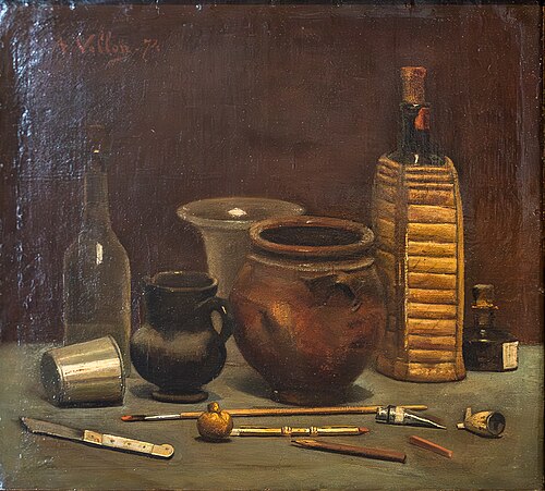 Nature morte d'atelier, 1874, Antoine Vollon