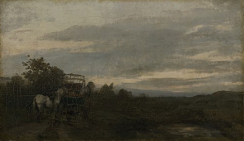 Evening landscape, 1865, Antoine Vollon