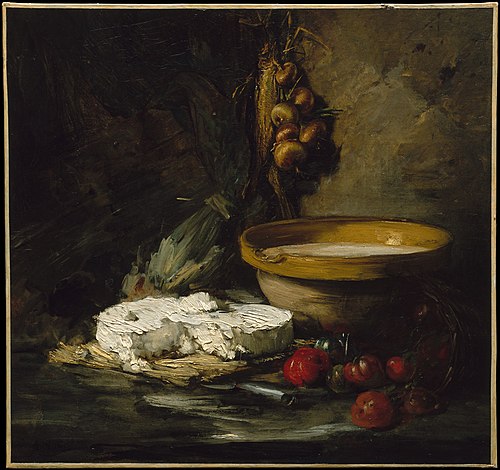 Still Life with Cheese, 1876, Antoine Vollon