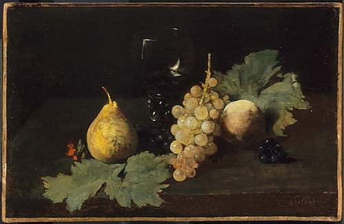 Fruit and a Wineglass, , Antoine Vollon