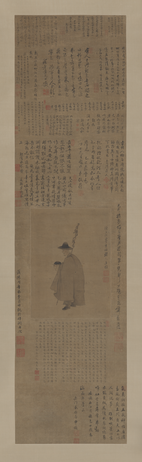 陈洪绶乞士图轴, , Chen Hongshou