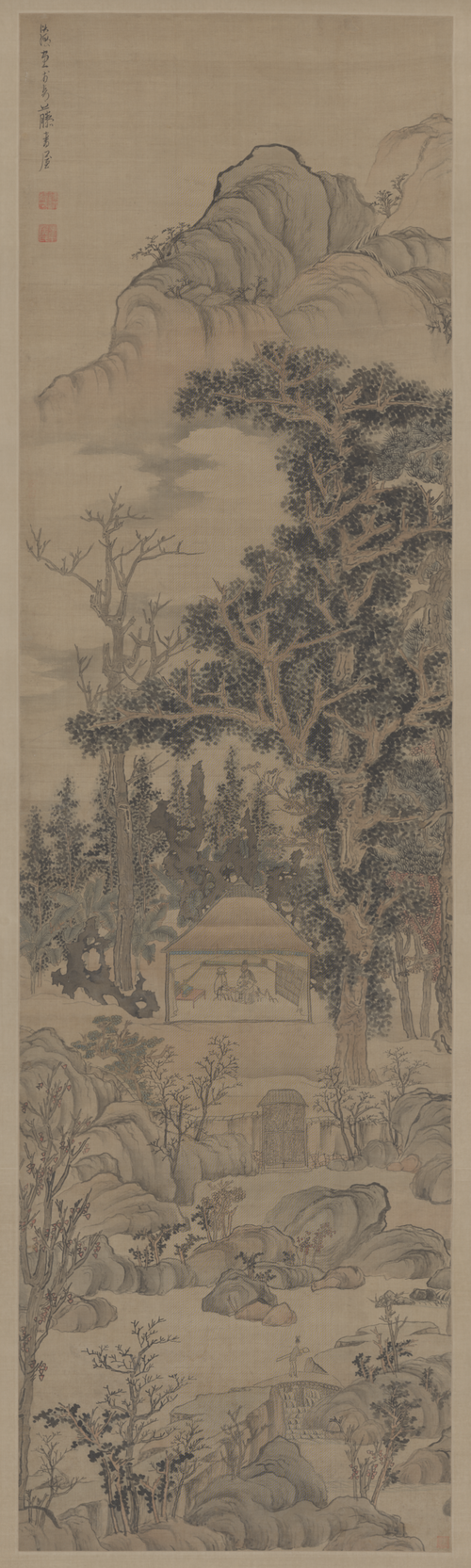 陈洪绶人物山水轴, , Chen Hongshou