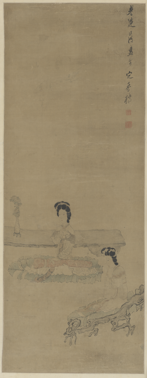 陈洪绶仕女轴, , Chen Hongshou