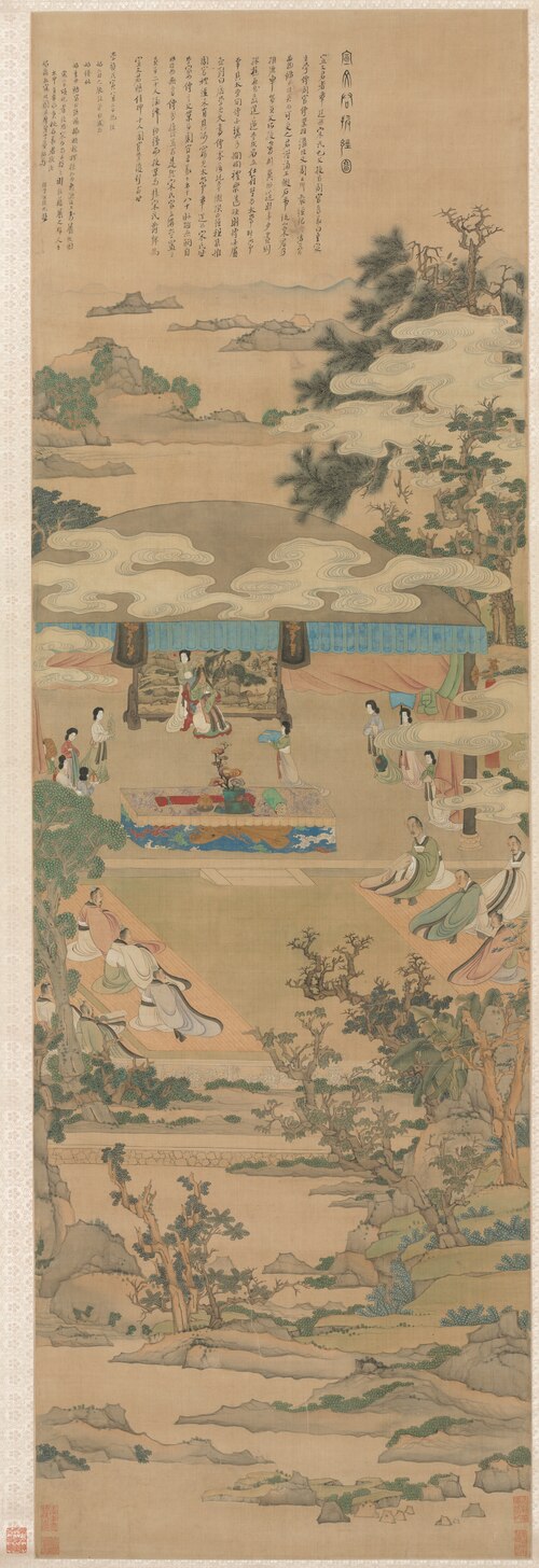 Lady Xuanwen Giving Instruction on the Rites of Zhou, 1638, Chen Hongshou