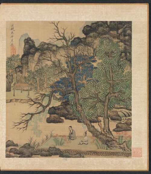 Paintings after Ancient Masters: Scholars in a Garden, 1625, Chen Hongshou