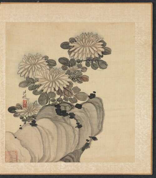 Paintings after Ancient Masters: Chrysanthemum and Rock, 1625, Chen Hongshou