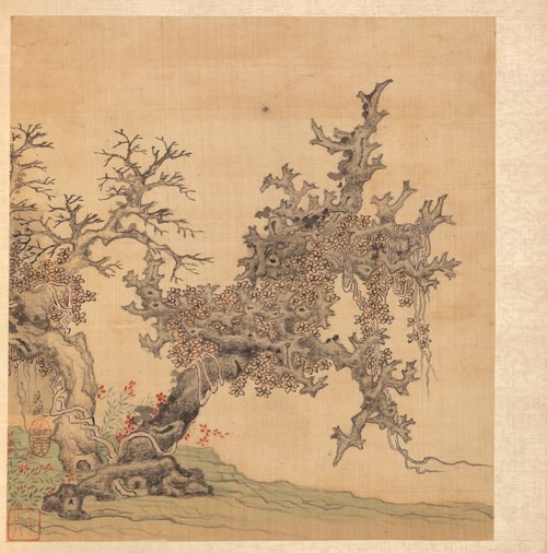 Paintings after Ancient Masters: An Ancient Tree, 1625, Chen Hongshou