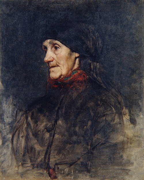 Starka z ruto, 1905, Anton Ažbe