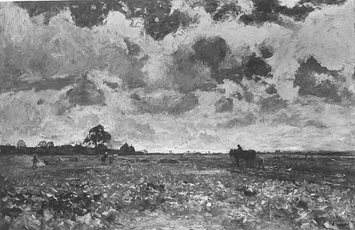 Holländische Landschaft (In den Feldern), 1890, Olof Jernberg