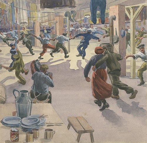 CHRISTMAS EVE IN GIESSEN CAMP, 1916, Arthur Nantel