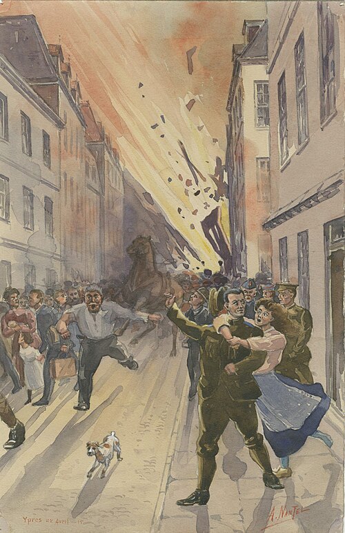 PANIC IN YPRES APRIL 1915, 1915, Arthur Nantel