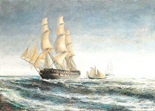 Skepp till havs, 1881, Arvid Claes William Johansson
