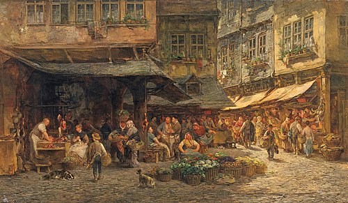 The Schirn in Frankfurt, 1880, Anton Burger