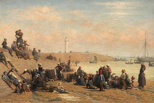Oyster Fishers (Cleaning the Oysters after the Catch), , Eugène Feyen