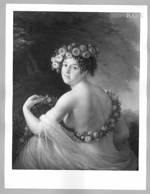 a girl represented as Flora, 1826, Anton Einsle