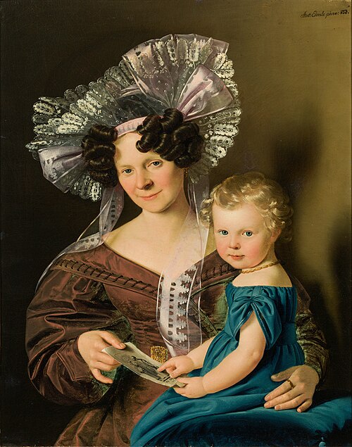 Mother and child, 1830, Anton Einsle