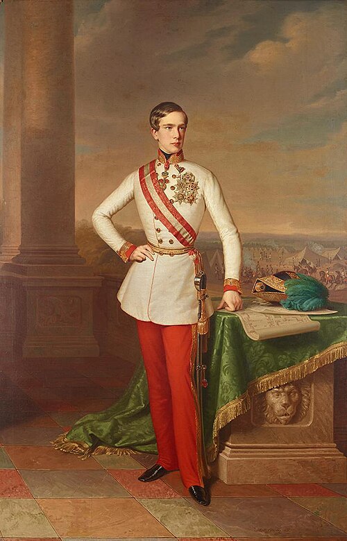 Kaiser Franz Joseph I. in der Galauniform eines österreichischen Feldmarschalls, 1851, Anton Einsle