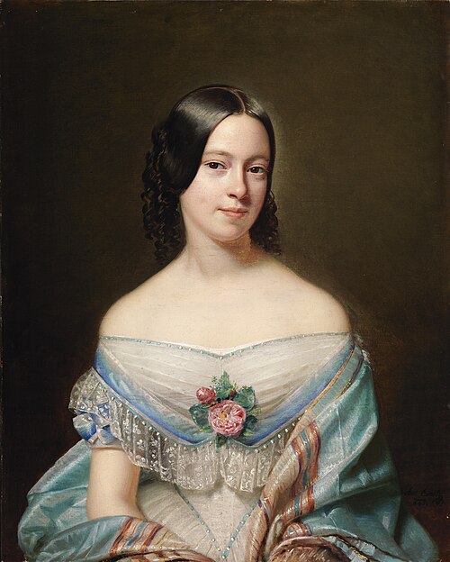 Portrait of Anna von Minarelli-Fitzgerald, 1845, Anton Einsle
