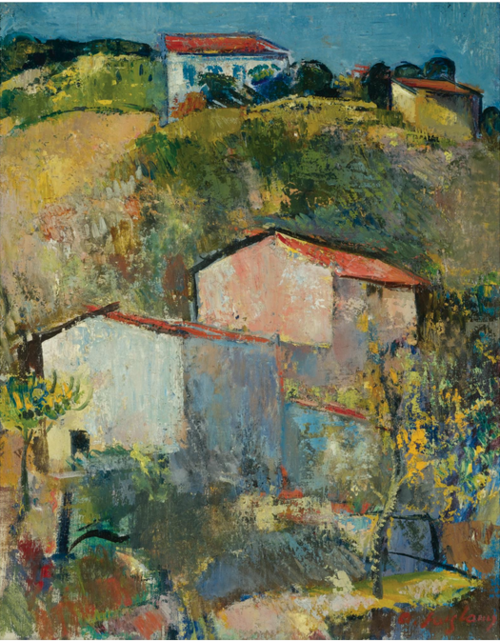 HOUSES ON A SLOPE, , Anton Faistauer