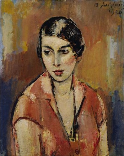 Junge Frau im Rosa Kleid, 1926, Anton Faistauer