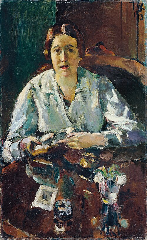 Dame in weißer Bluse (Erste Gattin des Künstlers), 1913, Anton Faistauer