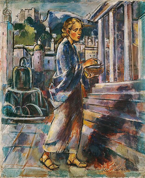 Tempelgang Mariens, 1923, Anton Faistauer