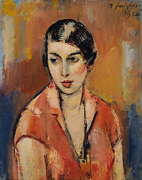 Junge Frau im rosa Kleid, 1926, Anton Faistauer