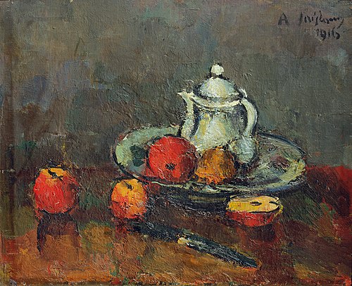 Apfelstillleben, 1916, Anton Faistauer