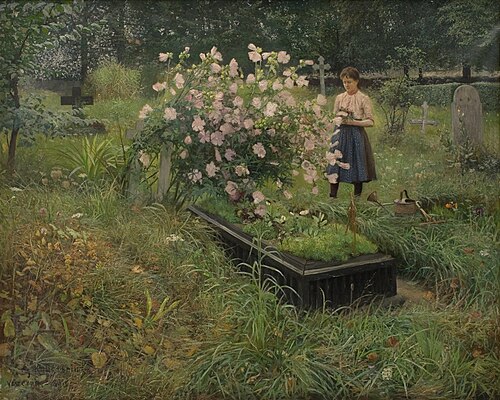 Graveyard Scene, 1890, Gottfrid Kallstenius