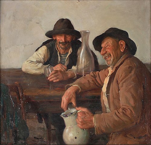 Drinking men, 1920, Ivar Kamke