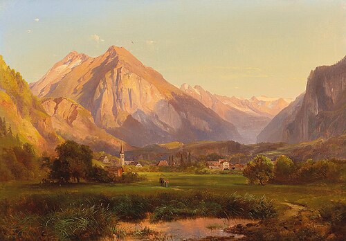 Alpine Landscape, 1876, Anton Hansch